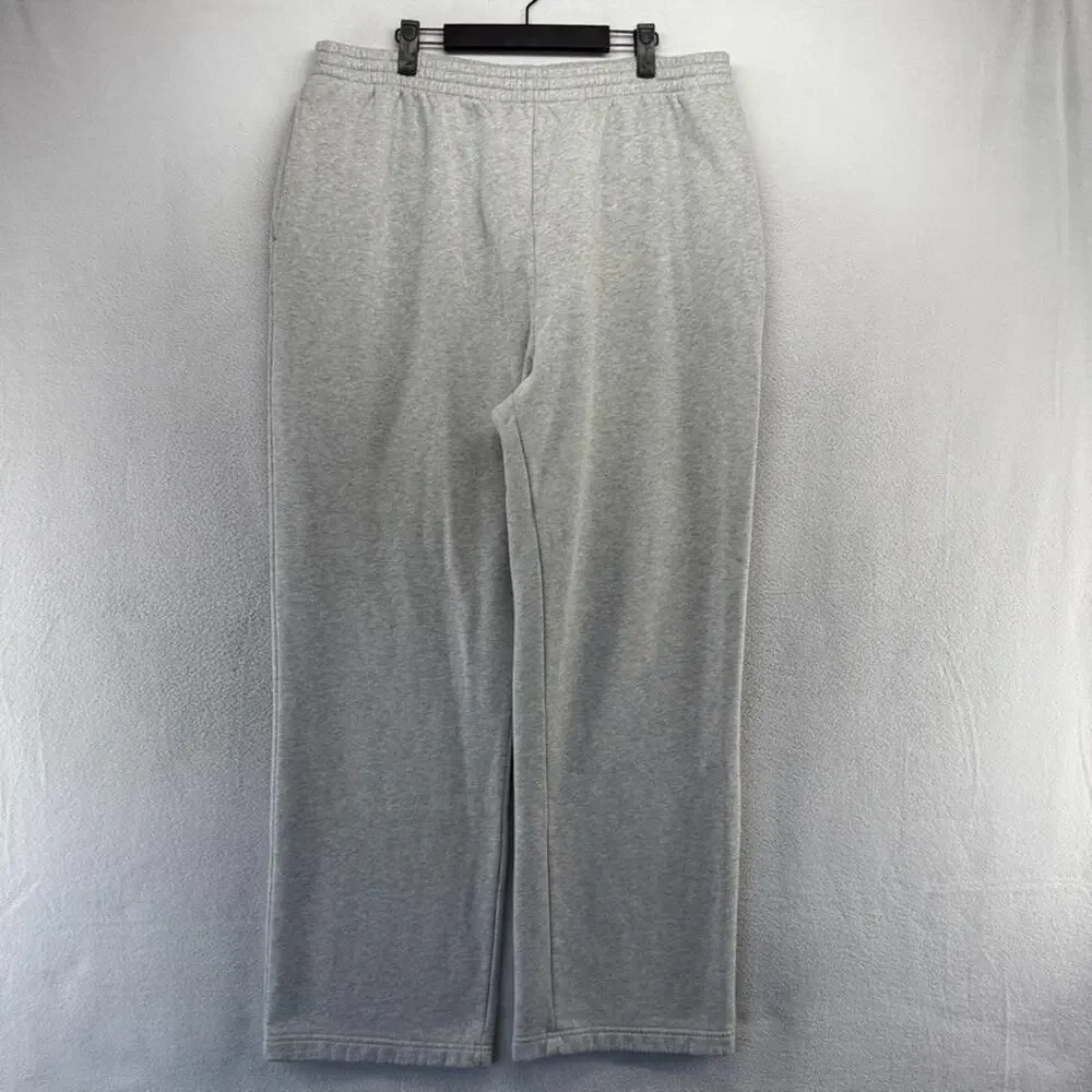 Vintage Baggy Sweatpants men's XL Light Gray Straight Pockets Wide Leg Y2k 2000s